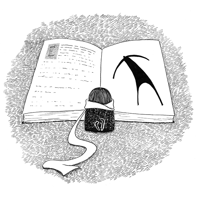 The girl liked to read fairy tales in heavy, dusty books - Odd Friends by Kira Bang-Olsson